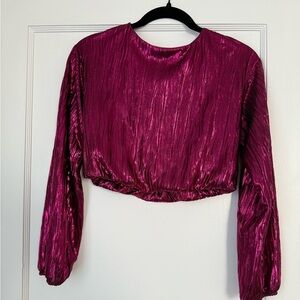Le Lis Shimmering Fuchsia Blouse